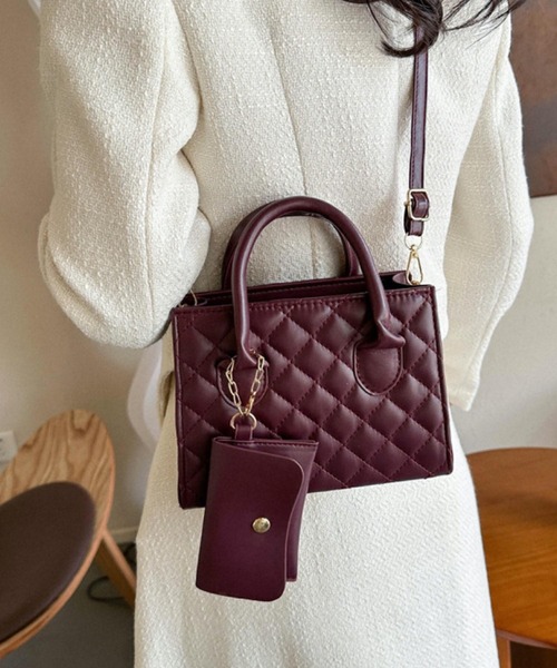 TONE SELECT GOODS（トーンセレクトグッズ）の「urbanfemine./PU2wayバッグ U7188（ショルダーバッグ・レディース・ブラック/ボルドー/ベージュ/ホワイト/グリーン・FREE）」の5枚目の写真