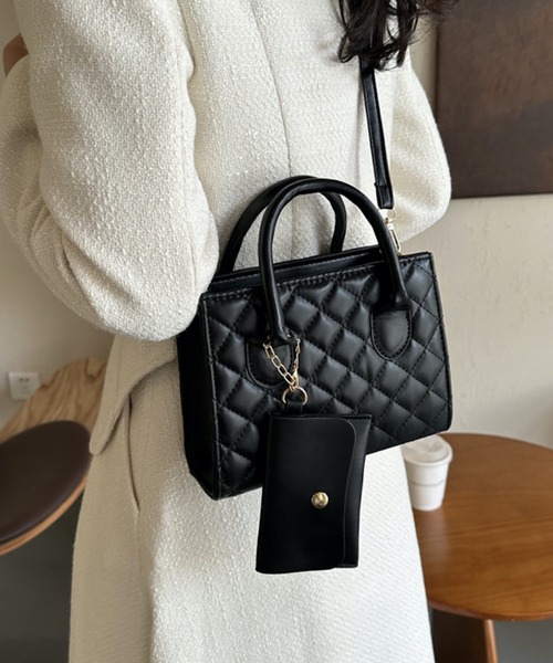 TONE SELECT GOODS（トーンセレクトグッズ）の「urbanfemine./PU2wayバッグ U7188（ショルダーバッグ・レディース・ブラック/ボルドー/ベージュ/ホワイト/グリーン・FREE）」の3枚目の写真