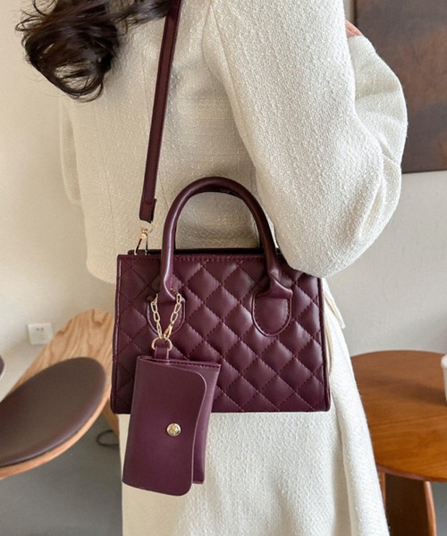 TONE SELECT GOODS（トーンセレクトグッズ）の「urbanfemine./PU2wayバッグ U7188（ショルダーバッグ・レディース・ブラック/ボルドー/ベージュ/ホワイト/グリーン・FREE）」の7枚目の写真