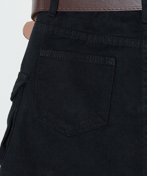 ROOPTOKYO(ループトウキョウ)の「Cargo Denim Mini Skirt / カーゴミニデニムスカート ベルト付き(デニムスカート・レディース・カーキ/ブルー/ブラック・S/M/L)」の9枚目の写真