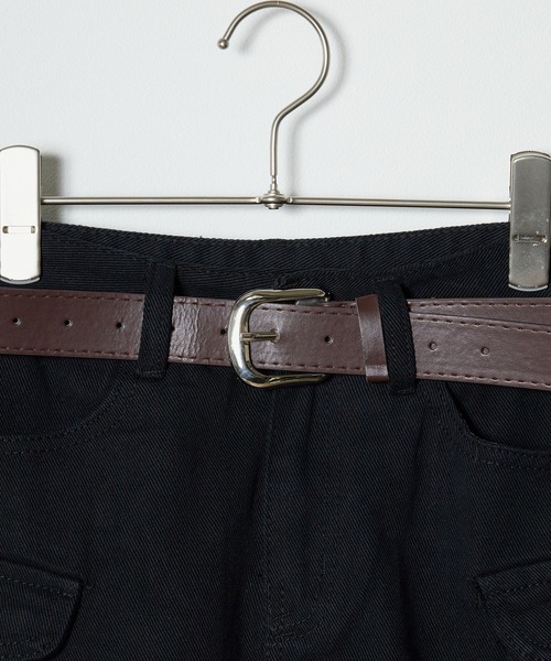 ROOPTOKYO(ループトウキョウ)の「Cargo Denim Mini Skirt / カーゴミニデニムスカート ベルト付き(デニムスカート・レディース・カーキ/ブルー/ブラック・S/M/L)」の6枚目の写真