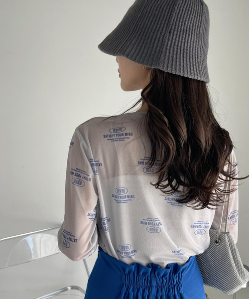 Ada.（エイダ）の「ロゴ 総柄 クルーネック プルオーバー（Tシャツ/カットソー・レディース・ライトグレー/ホワイト/ブラック/ベージュ・FREE）」の15枚目の写真