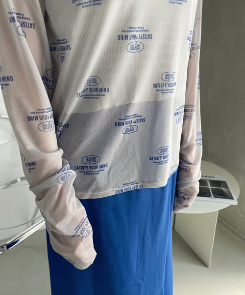 Ada.（エイダ）の「ロゴ 総柄 クルーネック プルオーバー（Tシャツ/カットソー・レディース・ライトグレー/ホワイト/ブラック/ベージュ・FREE）」の13枚目の写真