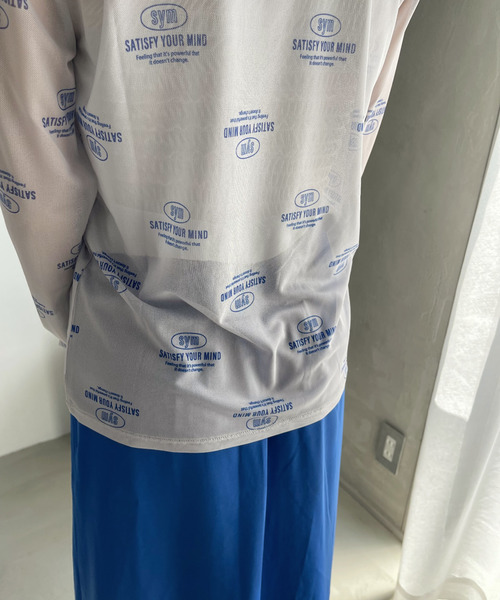 Ada.（エイダ）の「ロゴ 総柄 クルーネック プルオーバー（Tシャツ/カットソー・レディース・ライトグレー/ホワイト/ブラック/ベージュ・FREE）」の6枚目の写真