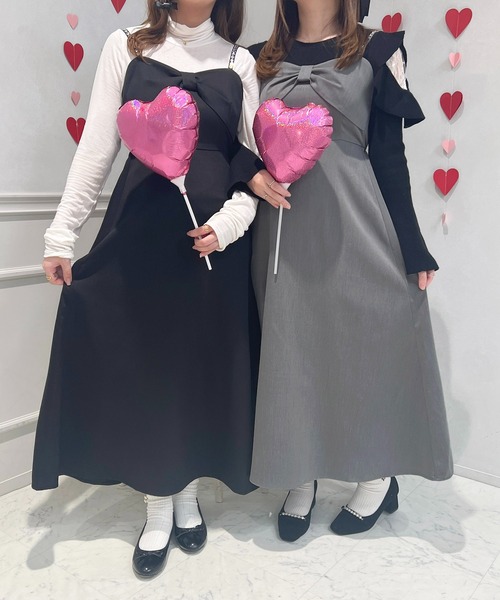 セール】ライトストーンリボンキャミワンピース【ZOZOTOWN限定愛