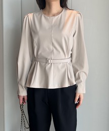 ブラウス シャツ 「ZOZO限定」セットアイテム　ハーネスベルト付きシャツSS/119118 レディース JEANASIS（ジーナシス）の「【ZOZO限定】セットアイテム