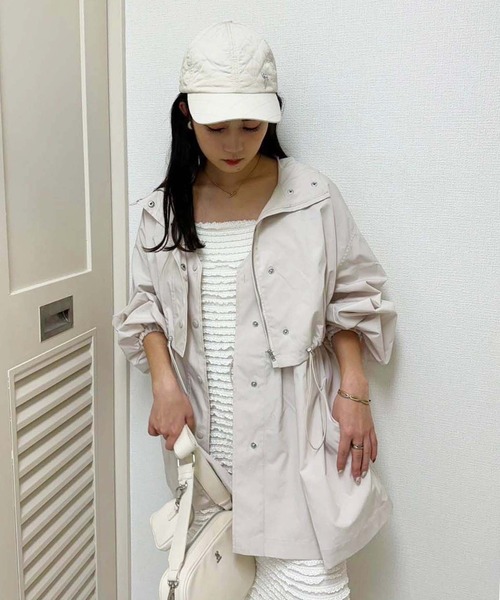 one after another NICE CLAUP(ワンアフターアナザーナイスクラップ)の「ラインストーンリボン付きキルティングキャップ(キャップ・レディース・ブラック/アイボリー/ピンク・FREE)」の11枚目の写真