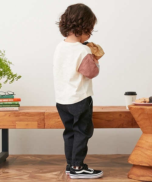 petit main(プティマイン)の「ストレッチデニムジョガーパンツ(デニムパンツ・キッズ・ブルー/ブラック・80cm/90cm/100cm/110cm/120cm/130cm)」の14枚目の写真