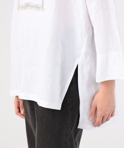 NE QUITTEZ PAS!(ヌキテパ)の「【別注】ne Quittez pas BLACK × TOMORROWLAMD フロントビーズチュニック(シャツ/ブラウス・レディース・ホワイト系その他・FREE)」の9枚目の写真