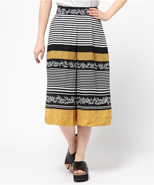 ROSE BUD(ローズバッド)の「LPT-15214 W/ELASTIC GAUCHO PANTS(その他パンツ・レディース・グリーン/イエロー・ONE SIZE)」の2枚目の写真