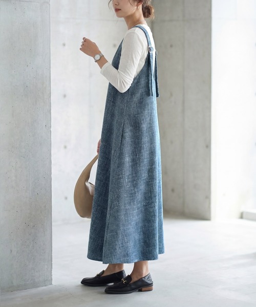 STYLE DELI（スタイルデリ）の「サマーツイードジャンパースカート（ジャンパースカート・レディース・ブラックミックス/ブルー系その他・01/02）」の8枚目の写真