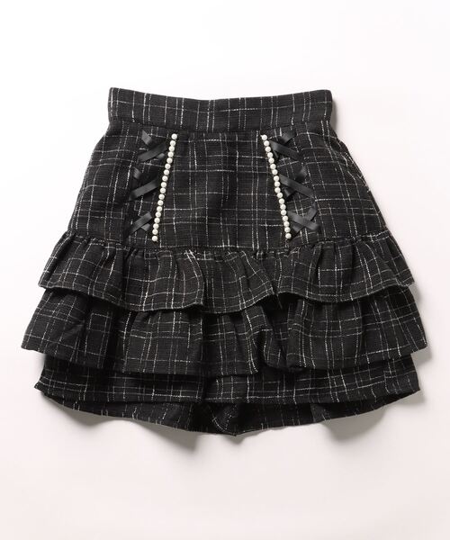 Ank Rouge(アンクルージュ)の「スピンドルティアードツイードスカパン(スカート・レディース・グレー/ブラック/ホワイト・M)」の12枚目の写真