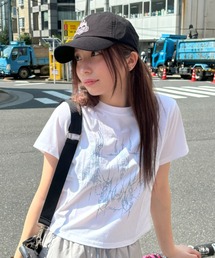 『mahagrid/マハグリッド』 TATTOO CROP TEE/タトゥークロップ Tシャツ