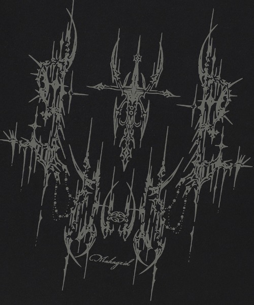 MAHAGRID(マハグリッド)の「『mahagrid/マハグリッド』 TATTOO CROP TEE/タトゥークロップ Tシャツ(Tシャツ/カットソー・レディース・ホワイト/ブラック・FREE)」の11枚目の写真
