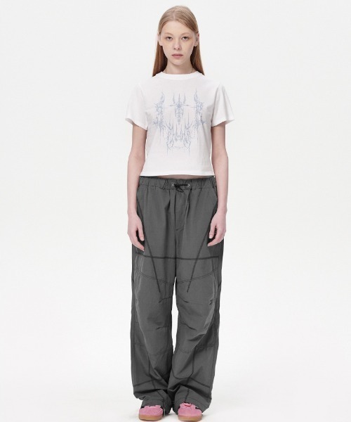 MAHAGRID(マハグリッド)の「『mahagrid/マハグリッド』 TATTOO CROP TEE/タトゥークロップ Tシャツ(Tシャツ/カットソー・レディース・ホワイト/ブラック・FREE)」の3枚目の写真