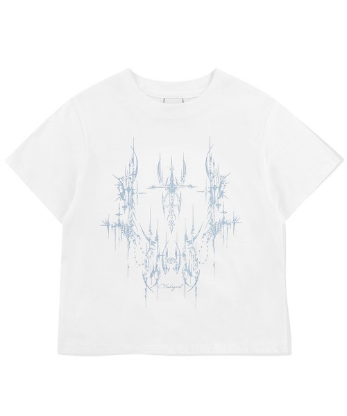 MAHAGRID(マハグリッド)の「『mahagrid/マハグリッド』 TATTOO CROP TEE/タトゥークロップ Tシャツ(Tシャツ/カットソー・レディース・ホワイト/ブラック・FREE)」の5枚目の写真