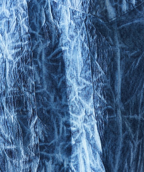 HIDEAWAYS NICOLE（ハイダウェイニコル）の「カラープリーツ５分袖シャツ（シャツ/ブラウス・メンズ・オレンジ/ネイビー/ピンク/ライトグレー・X-LARGE/LARGE/MEDIUM）」の20枚目の写真