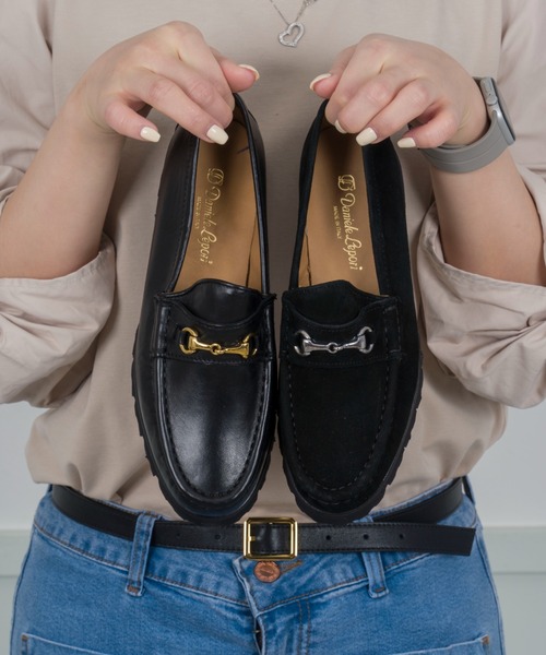 Daniele Lepori（ダニエル レポリ）の「【Daniele Lepori/ダニエル レポリ】厚底 ビットローファー 本革（ローファー・レディース・ブラック×ゴールド/ブラック×シルバー・36/37/38/39）」の13枚目の写真