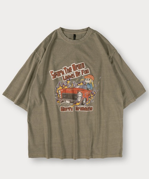 SlashDate(スラッシュデイト)の「ピグメント加工ヴィンテージTシャツ/オーバーサイズ(Tシャツ/カットソー・メンズ・ブラウン/ブラウン系その他2/ブラック系その他/ブラック/ブラウン系その他/ブラック系その他2・M/L/XL)」の13枚目の写真
