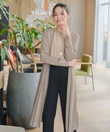 ☆新品☆人気☆Deuxieme Classe☆リブロングカーデ　チョコブラウン Deuxieme Classe（ドゥーズィエムクラス）の「Shake code V