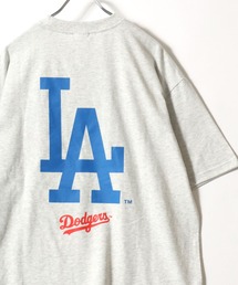 MLB/メジャーリーグベースボール チームロゴ ワンポイント バックプリント 半袖Tシャツ レディース メンズ