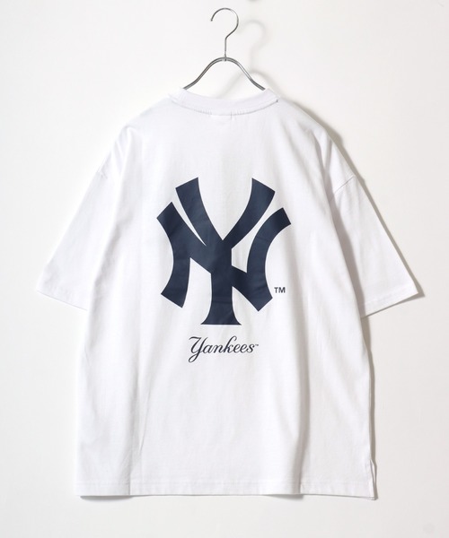 MLB(メジャーリーグベースボール)の「MLB/メジャーリーグベースボール チームロゴ ワンポイント バックプリント 半袖Tシャツ レディース メンズ(Tシャツ/カットソー・メンズ・ホワイト/レッド/グリーン/ネイビー/ブラック/アッシュグレー・M/L/LL)」の8枚目の写真