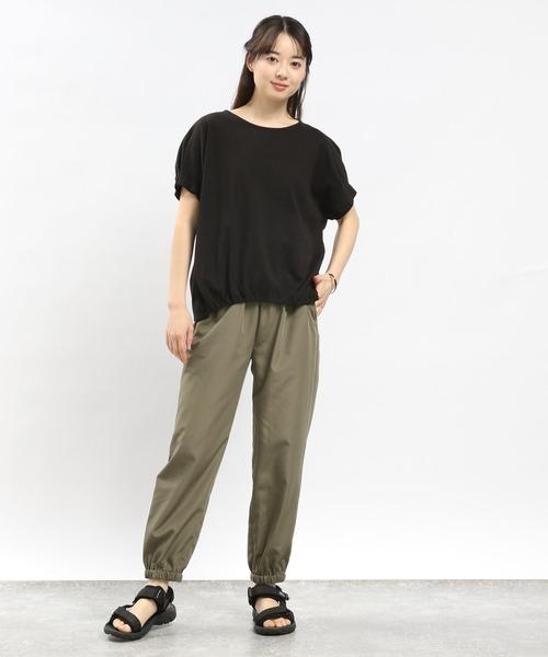 GLOBAL WORK Smile Seed Store（グローバルワーク スマイルシードストア）の「コットンバルーンシルエットＴシャツ/984097（Tシャツ/カットソー・レディース・グレイッシュベージュ/ブラック/グレー/オフホワイト・LARGE/SMALL/MEDIUM/X-LARGE）」の15枚目の写真