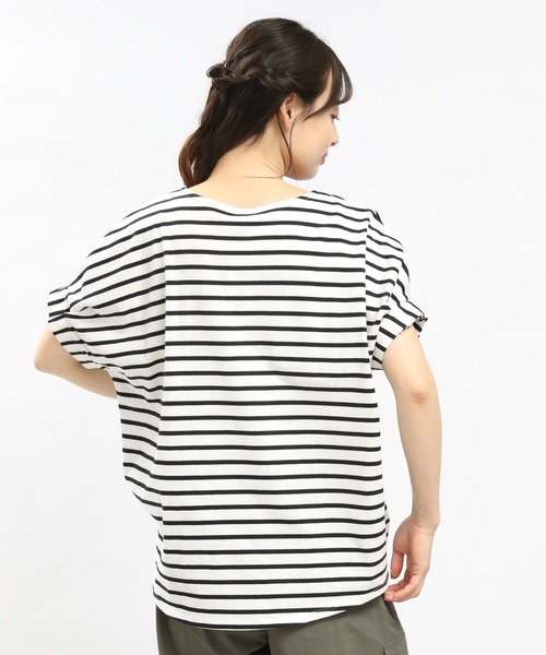 GLOBAL WORK Smile Seed Store（グローバルワーク スマイルシードストア）の「コットンバルーンシルエットＴシャツ/984097（Tシャツ/カットソー・レディース・グレイッシュベージュ/ブラック/グレー/オフホワイト・LARGE/SMALL/MEDIUM/X-LARGE）」の6枚目の写真