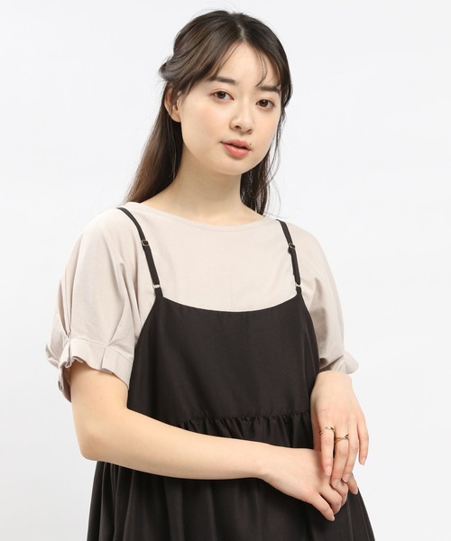 GLOBAL WORK Smile Seed Store（グローバルワーク スマイルシードストア）の「コットンバルーンシルエットＴシャツ/984097（Tシャツ/カットソー・レディース・グレイッシュベージュ/ブラック/グレー/オフホワイト・LARGE/SMALL/MEDIUM/X-LARGE）」の10枚目の写真