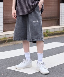 【THRASHER】カツラギ・デニムイージーハーフパンツ 017160