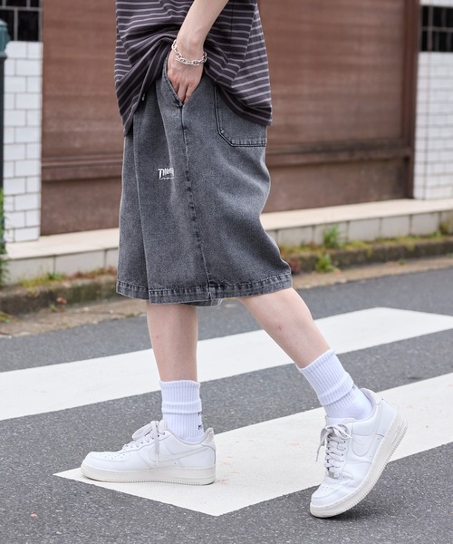 THRASHER(スラッシャー)の「【THRASHER】カツラギ・デニムイージーハーフパンツ 017160(デニムパンツ・メンズ・ブラック/ベージュ/ブラック系その他2/オフホワイト・M/L/LL/S)」の19枚目の写真