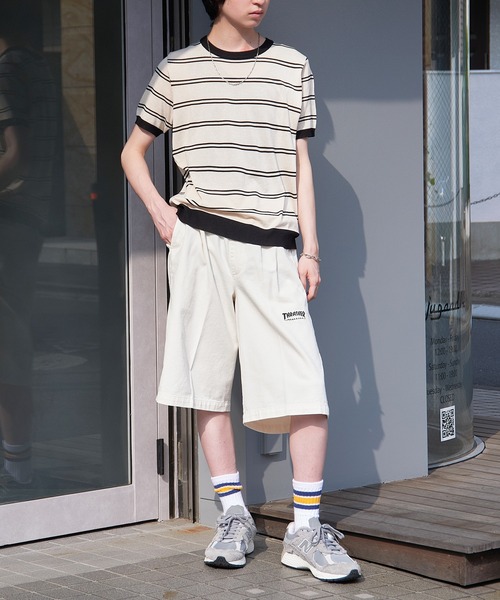 THRASHER(スラッシャー)の「【THRASHER】カツラギ・デニムイージーハーフパンツ 017160(デニムパンツ・メンズ・ブラック/ベージュ/ブラック系その他2/オフホワイト・M/L/LL/S)」の18枚目の写真