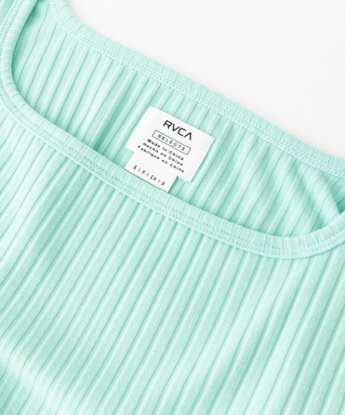 RVCA(ルーカ)の「RVCA レディース SLATE TANK WIDE RIB タンクトップ 【2024年夏モデル】/ルーカリブタンク(タンクトップ・レディース・エメラルド・LARGE/MEDIUM/SMALL)」の2枚目の写真