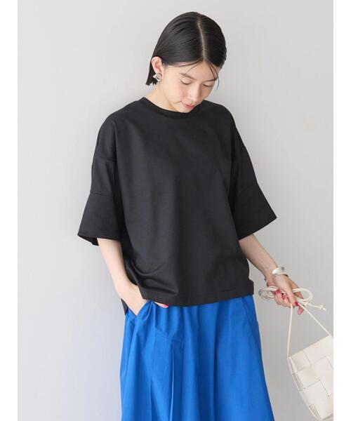 tシャツ 異素材使い裏起毛プルオーバー レディース Tシャツ レディース プルオーバー 重ね着風 トップス 長袖 秋服