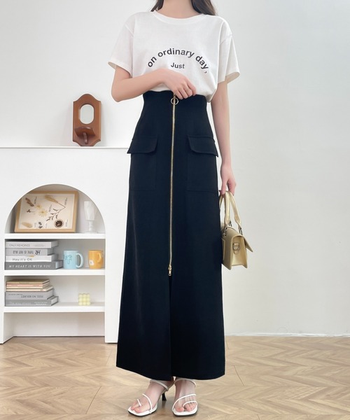 ABITOKYO(アビトーキョー)の「センタージップアップハイウエストタイトスカート(スカート・レディース・チャコールグレー/ブラック/ベージュ・S/M)」の8枚目の写真