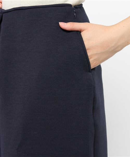 koe（コエ）の「フロントボックスタックミモレ丈スカート（スカート・レディース・ネイビー/杢グレー・SMALL/MEDIUM/LARGE）」の8枚目の写真