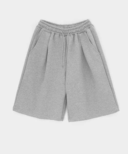 BLACKUP（ブラックアップ）の「[MADE] ディキデンバミューダオーバーフィットバンディングパンツ（スウェットパンツ・レディース・ホワイト/グレー・FREE）」の5枚目の写真