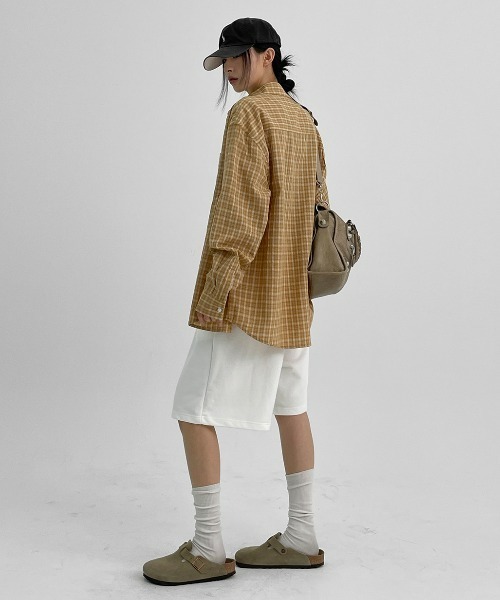 BLACKUP（ブラックアップ）の「[MADE] ディキデンバミューダオーバーフィットバンディングパンツ（スウェットパンツ・レディース・ホワイト/グレー・FREE）」の21枚目の写真