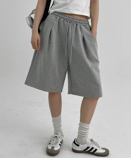 BLACKUP（ブラックアップ）の「[MADE] ディキデンバミューダオーバーフィットバンディングパンツ（スウェットパンツ・レディース・ホワイト/グレー・FREE）」の11枚目の写真