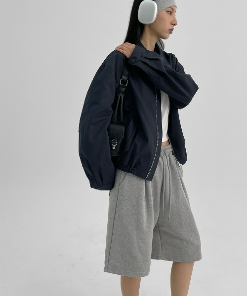 BLACKUP（ブラックアップ）の「[MADE] ディキデンバミューダオーバーフィットバンディングパンツ（スウェットパンツ・レディース・ホワイト/グレー・FREE）」の13枚目の写真