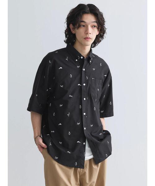 CRAFT STANDARD BOUTIQUE（クラフトスタンダードブティック）の「アニマルプリントボタンダウン半袖シャツ（シャツ/ブラウス・メンズ・ホワイト/ブルー/ブラック・LL/L/M）」の7枚目の写真