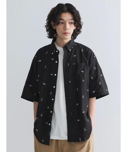 CRAFT STANDARD BOUTIQUE（クラフトスタンダードブティック）の「アニマルプリントボタンダウン半袖シャツ（シャツ/ブラウス・メンズ・ホワイト/ブルー/ブラック・LL/L/M）」の9枚目の写真