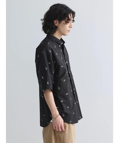 CRAFT STANDARD BOUTIQUE（クラフトスタンダードブティック）の「アニマルプリントボタンダウン半袖シャツ（シャツ/ブラウス・メンズ・ホワイト/ブルー/ブラック・LL/L/M）」の10枚目の写真