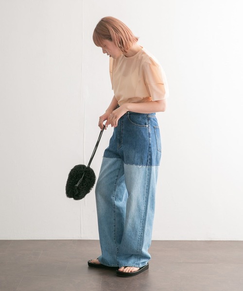 KBF（ケイビーエフ）の「ショルダータックメッシュトップス（Tシャツ/カットソー・レディース・ベージュ系その他/グリーン系その他/ブルー系その他・ONE）」の11枚目の写真