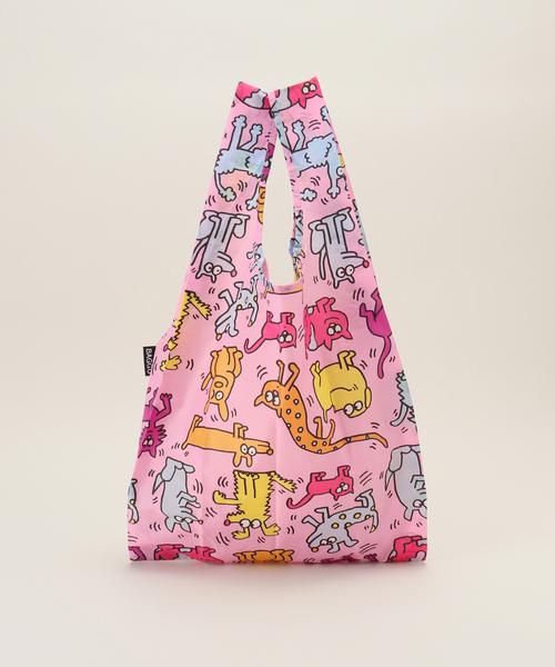 U by SPICK&SPAN（ユーバイスピックアンドスパン）の「【BAGGU/バグゥ】 Standard Baggu KEITH HELING（ハンドバッグ・レディース・ブルー/ピンク/グリーン・FREE）」の3枚目の写真