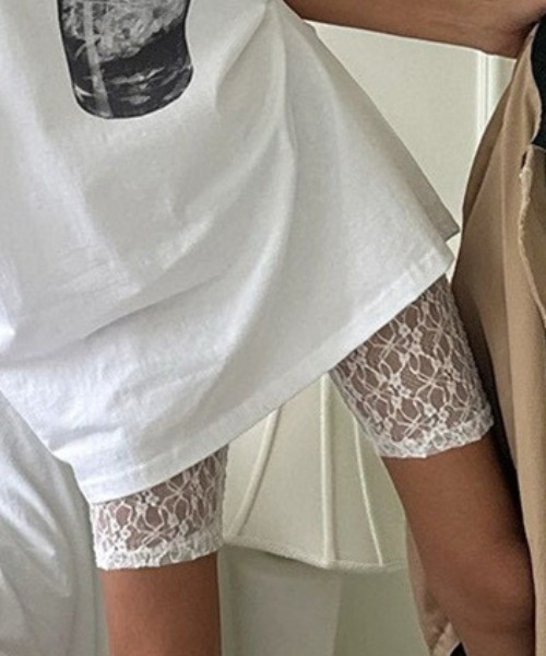 lace half pants レース lace half pants レース レースバイカーショートパンツ | [公式