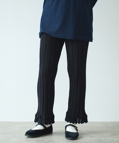 bulle de savon（ビュルデサボン）の「knit petti パンツ（その他パンツ・レディース・ブラック/ピンク/ホワイト・FREE）」の3枚目の写真