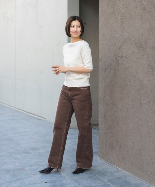 シンプル ボートネックニット .M（ニット/セーター）｜Demi-Luxe BEAMS