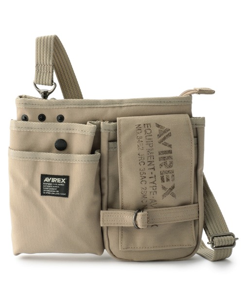 AVIREX（アヴィレックス）の「EAGLE POLYESTER WAIST BAG /イーグル ポリエステル ウエストバッグ / AVIREX / アヴィレックス / AVX342（ボディバッグ/ウエストポーチ・メンズ・カーキ/ブラック/ベージュ/その他3・F）」の3枚目の写真