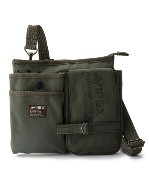 AVIREX U.S.A. ボディバッグ・ウエストポーチ ブラック AVIREX ウエストポーチ ウエストバッグ VARSITY BODY BAG/バー